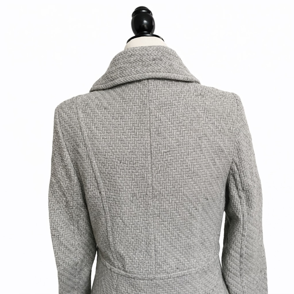Steve by Searle Italian Wool Gray Car Coat Made in USA Size 12 - Picture 8 of 12